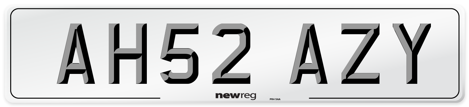 AH52 AZY Number Plate from New Reg